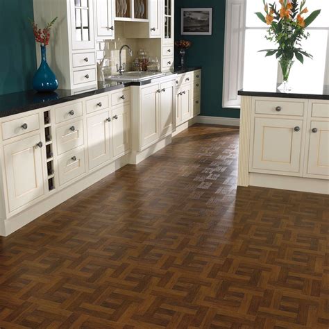 flooring under kitchen units