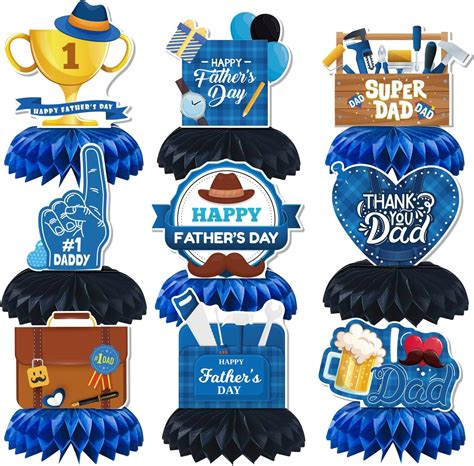 Amazon.com: LARRAZABAL Father's Day Decorations, 9 Pieces Father's Day ...