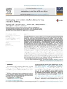 Creating long-term weather data from thin air for crop simulation ...