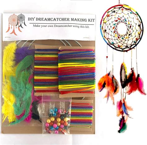 Buy Asian Hobby Crafts Dream Catcher Making Kit, Make 3 Colorful Theme ...