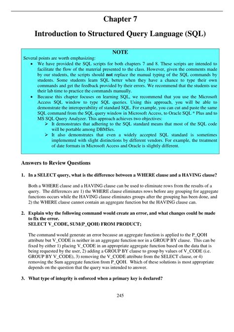 Introduction to Structured Query Language SQL Chapter 8 的图像结果
