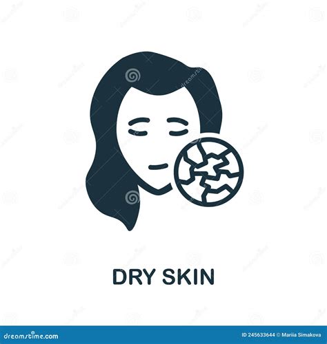 ícone De Pele Seca. Elemento Simples Da Coleção De Cuidados De Pele ...