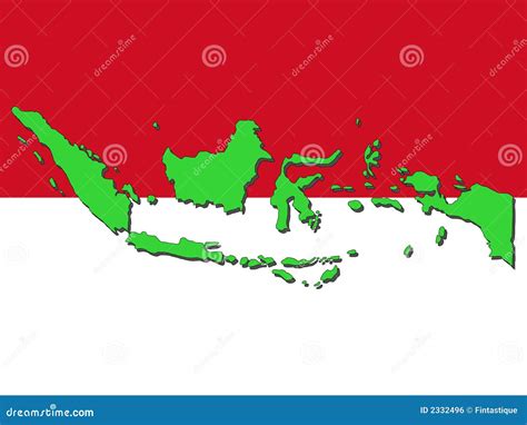 Map of Indonesia stock vector. Illustration of symbol - 2332496