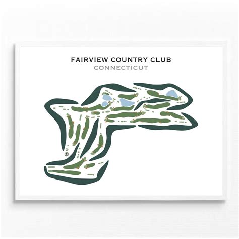 Fairview Country Club, CT | Golf Course Map, Golf Map, Golfer Gift for ...