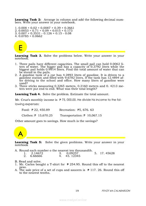 Image result for Pivot Learning Module Grade 6