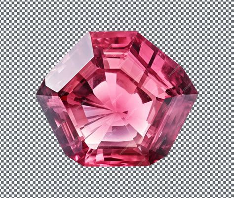 Premium PSD | Magnificent pink spinel isolated on transparent background