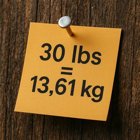 Convertir 30 lbs en kg – méthode rapide | PEKIS Recettes