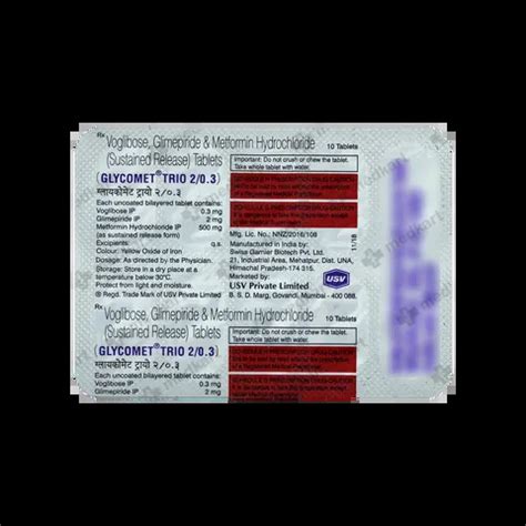 GLYCOMET TRIO 2/0.3MG TABLET 10'S Price, Uses, Side Effects ...