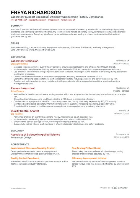 Image result for Lab Assistant CV