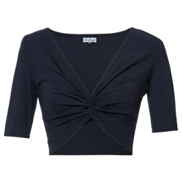 Riviera “Aye Aye” Top – Black Draped V-Neck Summer Top by Lena Hoschek