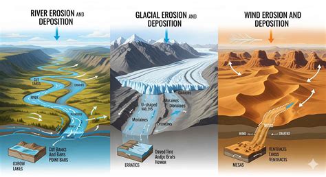 Erosion and Deposition – Rivers, Glaciers, and Wind | BARRISTERY.in - A ...