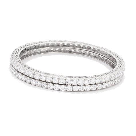 925 Sterling Silver Swarovski Studded Bangle For Women – LBV