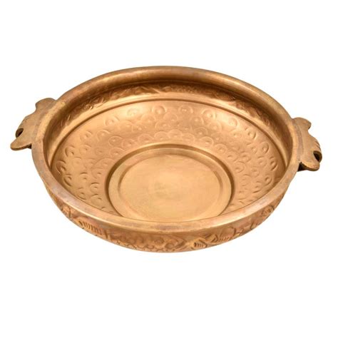 Golden Brass Decorative Bowl Or Floater Indian Urli