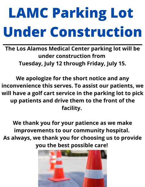 LAMC Parking Lot Under Construction Through Friday