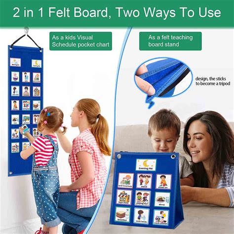 Buy Visual Schedule For Home Day Night Routine Chart Cards Visual Wall ...