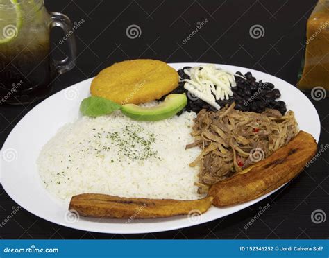 Homemade Venezuelan Food. Traditional Venezuelan Dish. Pabellon Criollo ...