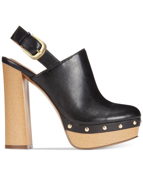 Report Mylie Slingback Platform Clogs in Black | Lyst
