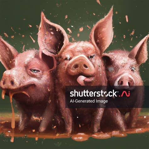 Pigs Pig Slop Splattered All Over AI-generated image 2370189097 ...