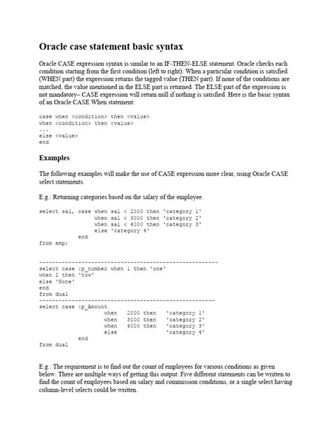 Image result for PL/SQL Case Syntax