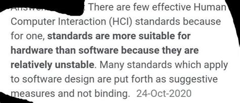 why are there few effective human computer intraction standards ...