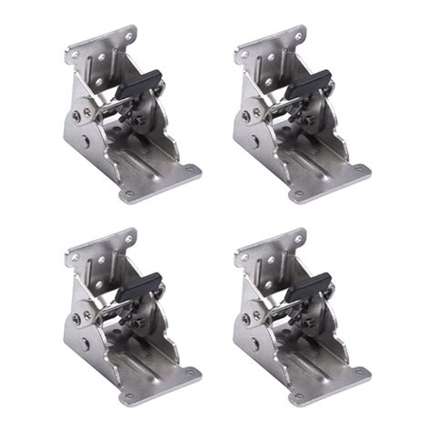 Yoetaun 4Pieces 90 Degree Folding Table Legs Bracket Self Locking Hinge ...