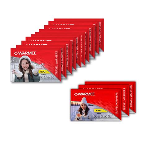 WARMEE Body and Hand Warmers - Heat Pouch, Heat Pack for Men & Women ...