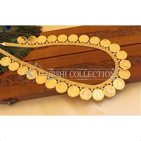 Designer Kerala style gold plated temple long necklace M973 – Urshi ...