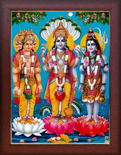 Garuda Photos - God Bramha Vishnu Mahesh Photo Frame; Trimurthulu ...
