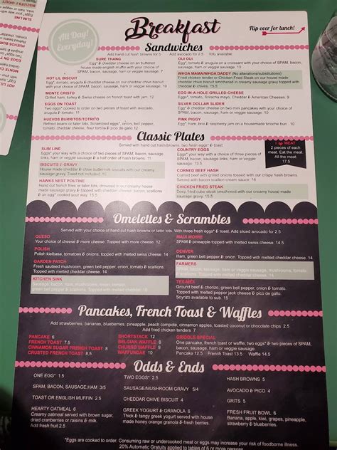 Menu at Strawberry Patch Cafe, Everett