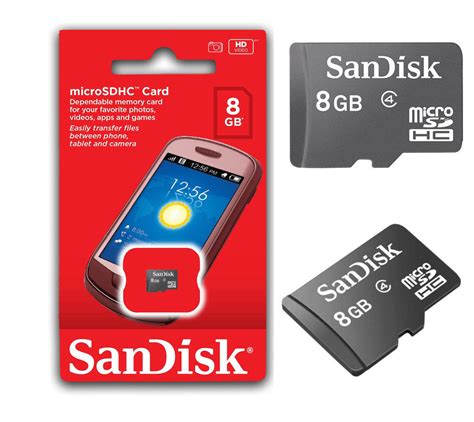 SanDisk 8gb Micro SD Memory TF Mini SD Card 8 GB Fits all mobile Phones ...