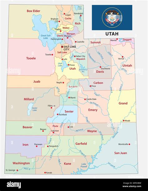Utah State Map Stock Photos & Utah State Map Stock Images - Alamy