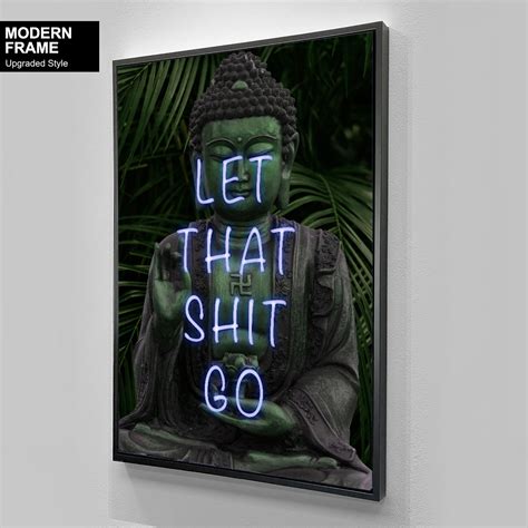 Let That Shit Go Buddha Funny Buddhist Monks Gift Sanskrit - Etsy