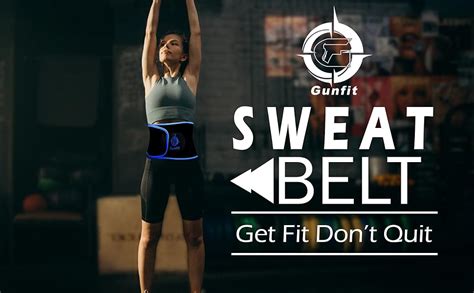 Gunfit Sweat Belt, Waist Trimmer Belt for Women & Men, Slimming Belt ...