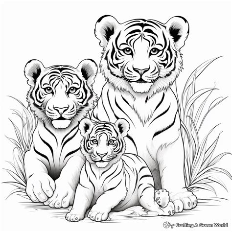 Tiger Family Coloring
