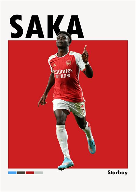 Bukayo Saka | Football Poster – The Artflex