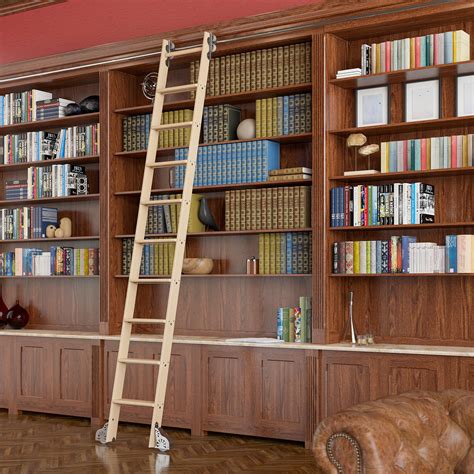 Image result for Library Ladder with Rail