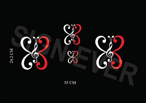 SIGN EVER Music Notes Decorative Butterfly Stickers for Wall Living ...