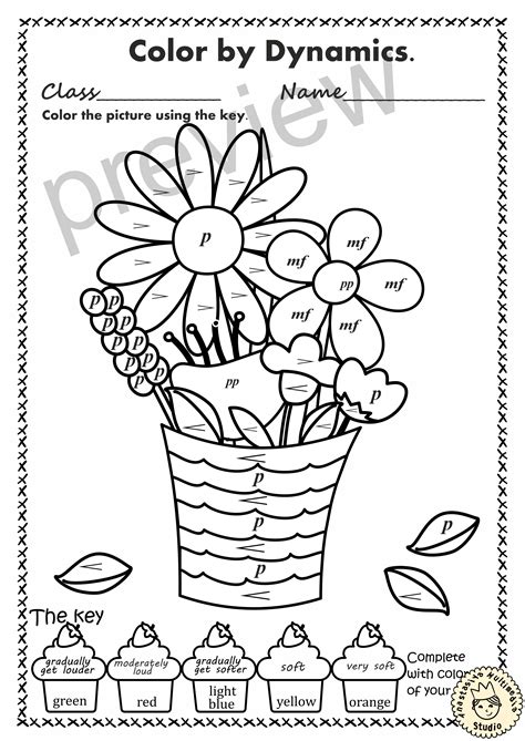 Summer Color by Dynamics Music Coloring Pages