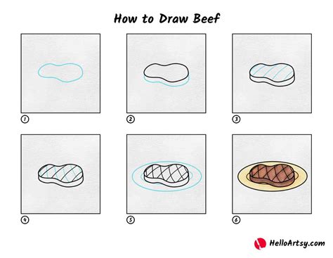 How To Draw Meat Step By Step at Anthony Griggs blog