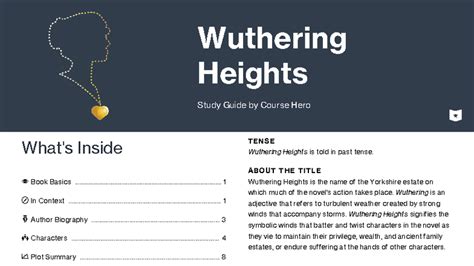 Wuthering Heights Study Guide: Key Themes and Character Analysis - Studocu
