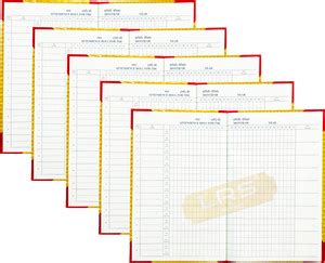 LRS Attendance Register with Time in and Time out - Pack of 5 - 60 ...