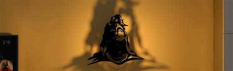 Buy Wallmantra Adiyogi Shiva Creative Shadow lamp(Wood, Black) Online ...