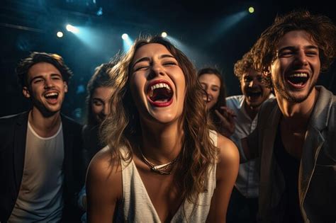 Group of People Standing and Talking Laughing 的图像结果