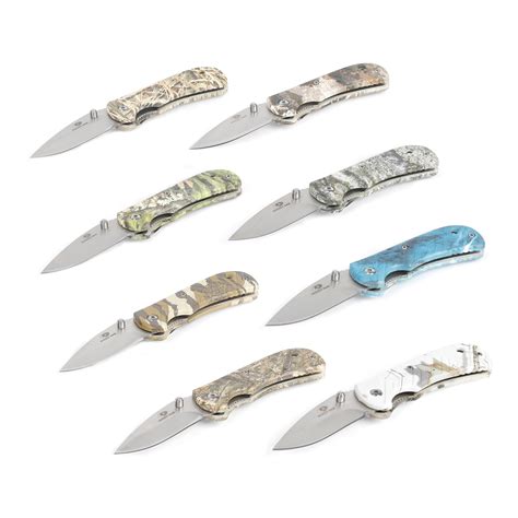 Mossy Oak 8 Piece Folding Pocket Knife Set, 2.5" Blade and 3.5" Handle ...
