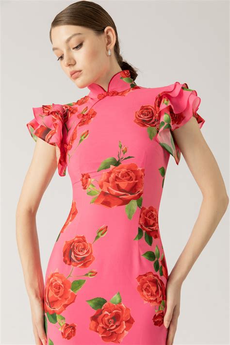 Sylvie Floral Dress in Pink Multi | SAU LEE Official Website
