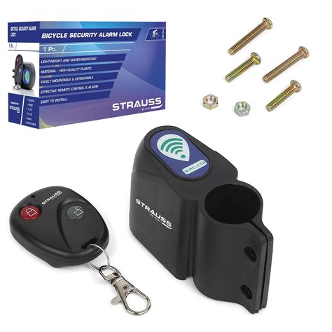 STRAUSS Plastic Bicycle Wireless Security Alarm Lock,Anti-Theft Lock ...