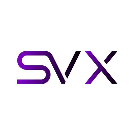 Svx logo initial monogram gradient modern minimalist lettermark ...