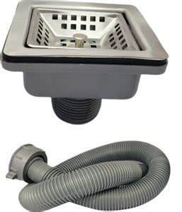 Brothers SQUARE Sink Waste Coupling + Waste Pipe ( COMBO ) Flange ...