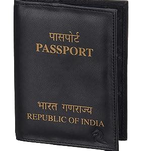 KARA Black Faux Leather Unisex Passport Cover | Travel Friendly ...