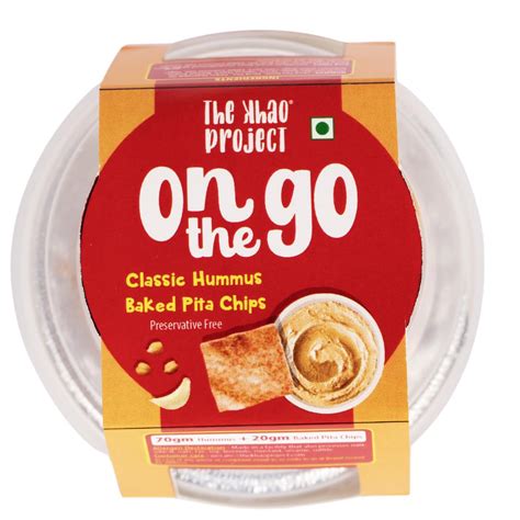 The Khao Project On The Go Hummus Snack Pack| Classic Hummus and Baked ...